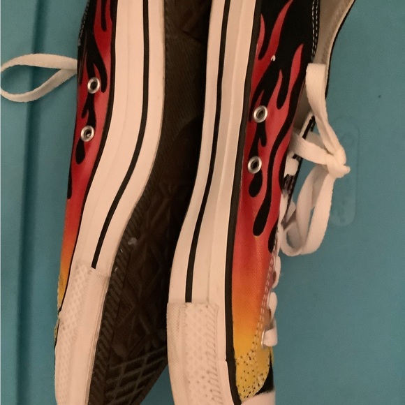 Converse High-Tops with Fiery Gradient - Picture 4 of 9